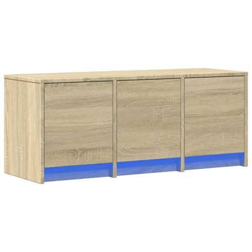 TV ormarić s LED svjetlima boja hrasta 97x34x40 cm drveni - sonoma hrast 1 97 cm Cijena