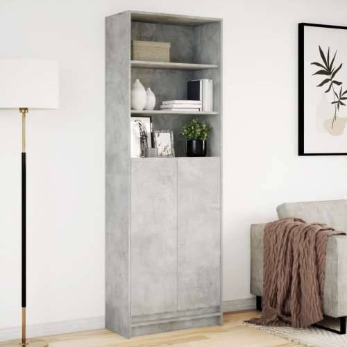 Visoka komoda LED siva betona 69x32,5x200 cm konstruirano drvo Beton siva 1 69 cm Cijena