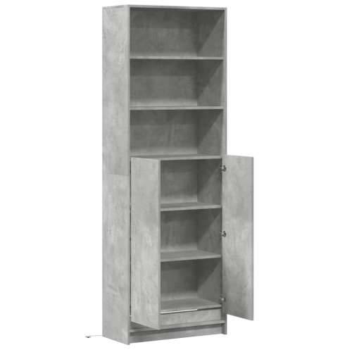Visoka komoda LED siva betona 69x32,5x200 cm konstruirano drvo Beton siva 1 69 cm Cijena