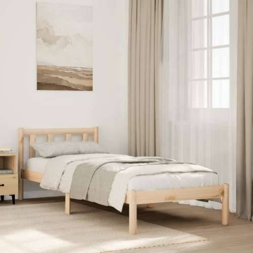 Dugi okvir kreveta bez madraca bijeli 90x210 cm od borovine - Prirodna 90 x 210 cm Cijena