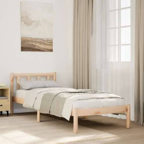 Dugi okvir kreveta bez madraca bijeli 100x210 cm od borovine - Prirodna 100 x 210 cm Cijena