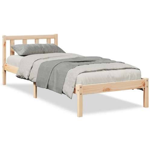 Dugi okvir kreveta bez madraca bijeli 100x210 cm od borovine - Prirodna 100 x 210 cm Cijena