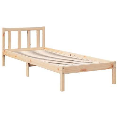 Dugi okvir kreveta bez madraca bijeli 100x210 cm od borovine - Prirodna 100 x 210 cm Cijena