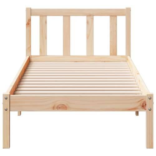 Dugi okvir kreveta bez madraca bijeli 100x210 cm od borovine - Prirodna 100 x 210 cm Cijena