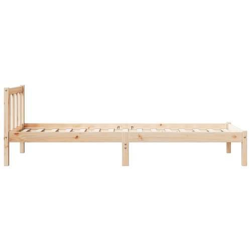 Dugi okvir kreveta bez madraca bijeli 100x210 cm od borovine - Prirodna 100 x 210 cm Cijena