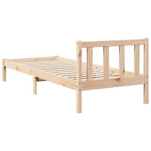 Dugi okvir kreveta bez madraca bijeli 100x210 cm od borovine - Prirodna 100 x 210 cm Cijena