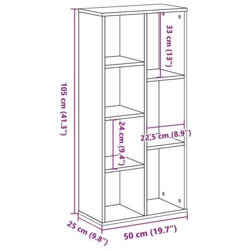 Regal za knjige boja hrasta 50x25x105 cm konstruirano drvo Boja hrasta 1 Cijena