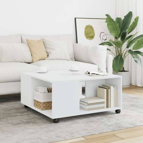 Stolić za kavu bijeli 80 x 80 x 40 cm od konstruiranog drva - Bijela 1 Cijena