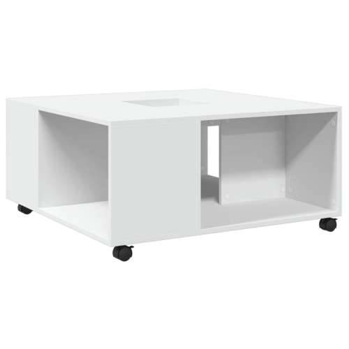 Stolić za kavu bijeli 80 x 80 x 40 cm od konstruiranog drva - Bijela 1 Cijena