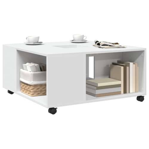 Stolić za kavu bijeli 80 x 80 x 40 cm od konstruiranog drva - Bijela 1 Cijena