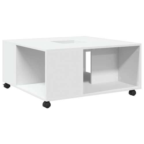 Stolić za kavu bijeli 80 x 80 x 40 cm od konstruiranog drva - Bijela 1 Cijena