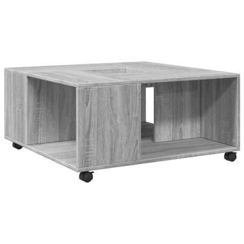 Stolić za kavu siva boja hrasta 80x80x40 cm konstruirano drvo Sivi hrast sonoma 1 Cijena