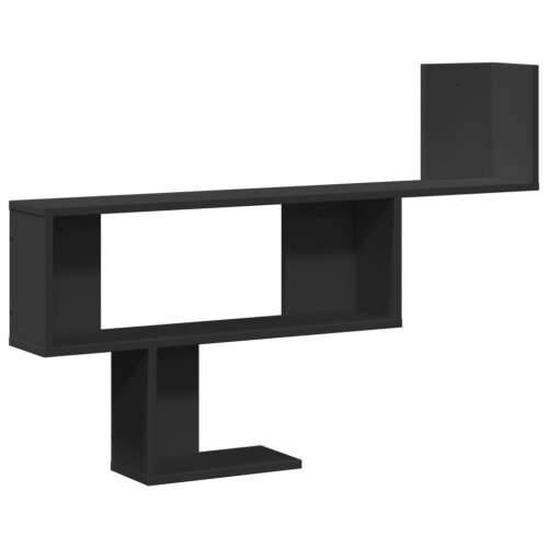 Zidna polica crna 100x15x70 cm od konstruiranog drva - Crna 1 Cijena