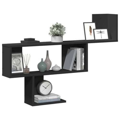 Zidna polica crna 100x15x70 cm od konstruiranog drva - Crna 1 Cijena