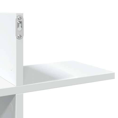 Zidna polica bijela 124,5x18x60,5 cm od konstruiranog drva Bijela 1 Cijena
