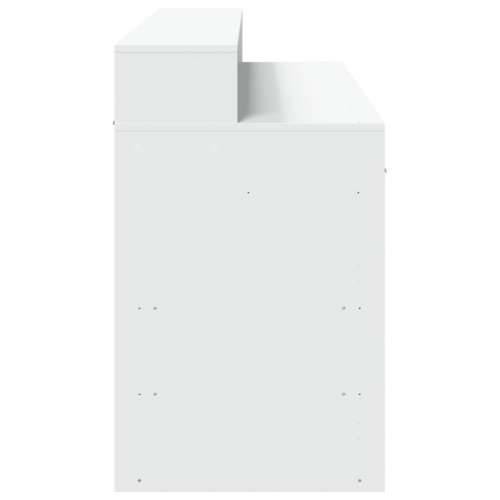 Radni stol s LED svjetlima bijeli 140 x 55 x 91 cm drveni - Bijela 140 x 55 x 91 cm Cijena