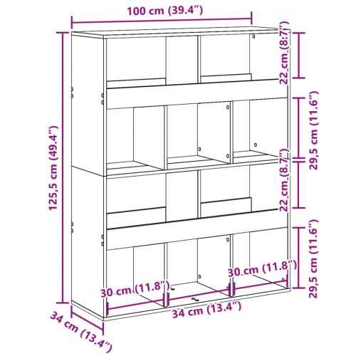 Paravan - Sobna pregrada boja hrasta 100x33x125,5 cm konstruirano drvo - Smeđi hrast 1 125.5 cm Cijena