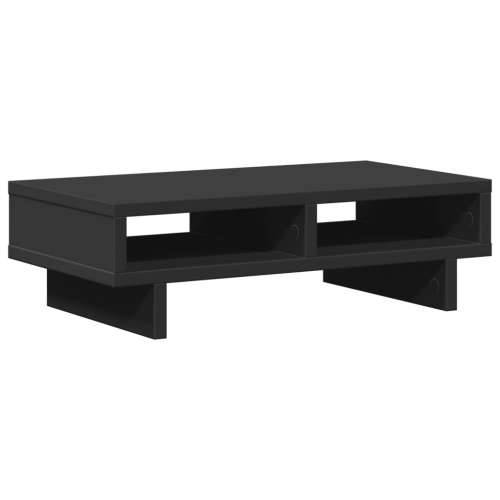 Stalak za monitor crni 50 x 27 x 15 cm od konstruiranog drva - Crna 50 x 27 x 15 cm Cijena