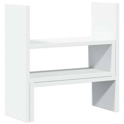 Organizator za stol podesivi bijeli 40 x 17 x 41 cm drveni - Bijela Cijena