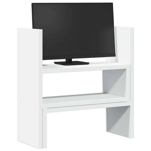 Organizator za stol podesivi bijeli 40 x 17 x 41 cm drveni - Bijela Cijena