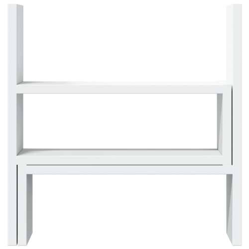 Organizator za stol podesivi bijeli 40 x 17 x 41 cm drveni - Bijela Cijena