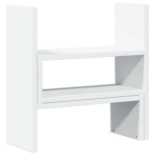 Organizator za stol podesivi bijeli 40 x 17 x 41 cm drveni - Bijela Cijena