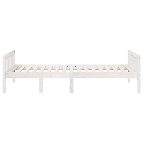 Dječji krevet bez madraca bijeli 75 x 190 cm masivna borovina - Bijela 75 x 190 cm Cijena