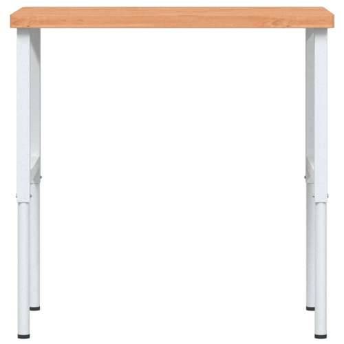 Radni stol 100x60x(73-99,5) cm od masivne bukovine pravokutni - tamno smeđe i bijele boje 100 x 60 x (73-99.5) cm 1 Cijena