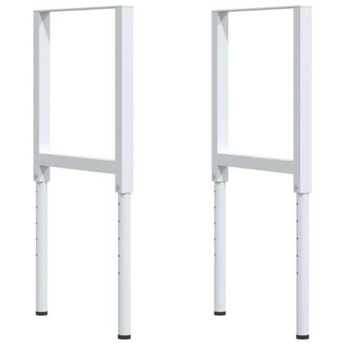 Radni stol 100x60x(73-99,5) cm od masivne bukovine pravokutni - tamno smeđe i bijele boje 100 x 60 x (73-99.5) cm 1 Cijena