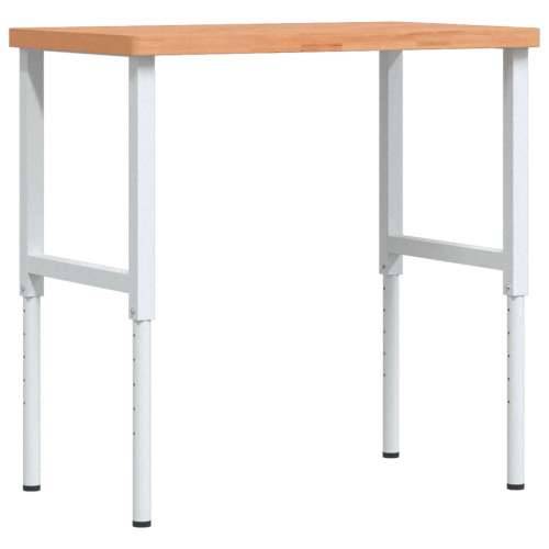 Radni stol 100x60x(73-99,5) cm od masivne bukovine pravokutni - tamno smeđe i bijele boje 100 x 60 x (73-99.5) cm 1 Cijena