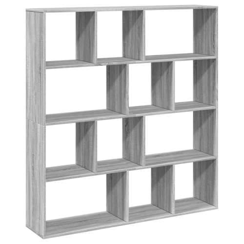 Ormarić za knjige boja hrasta 132x29x141,5 cm konstruirano drvo - Sivi hrast sonoma 1 141.5 cm 132 cm Cijena