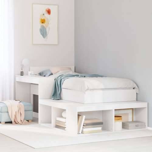 Noćni ormarić sa stolom bijeli 232x122x75 cm masivna borovina - Bijela 232 x 122 x 75 cm 1 Cijena