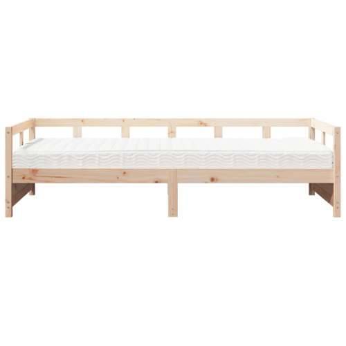 Dnevni krevet s madracem 90 x 200 cm od masivne borovine - Prirodna 90 x 200 cm Da Cijena