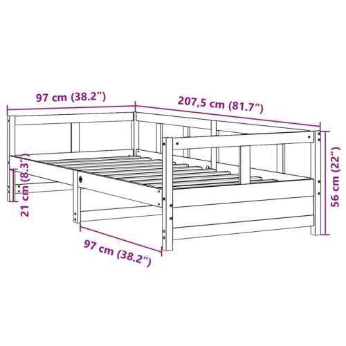 Dnevni krevet s madracem 90 x 200 cm od masivne borovine - Prirodna 90 x 200 cm Da Cijena