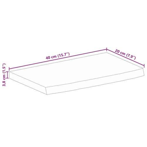 Stolna ploča sa živim rubom 40x20x3,8 cm od masivnog drva manga - Prirodna 40 x 20 x 3.8 cm 1 masivno drvo manga Cijena