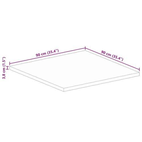 Stolna ploča 90x90x3,8 cm četvrtasta od masivnog drva manga - Drvo manga (prirodno) 90 x 90 cm 1 38 mm Cijena
