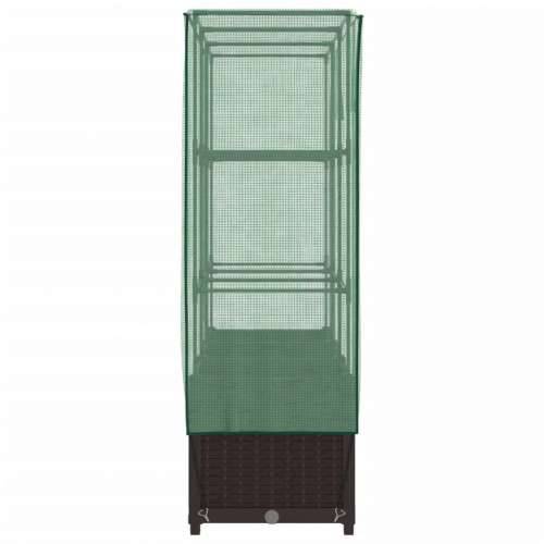Povišena gredica s pokrovom za staklenik 120 x 40 x 138 cm - Smeđa 120 x 40 x 138 cm 1 Cijena