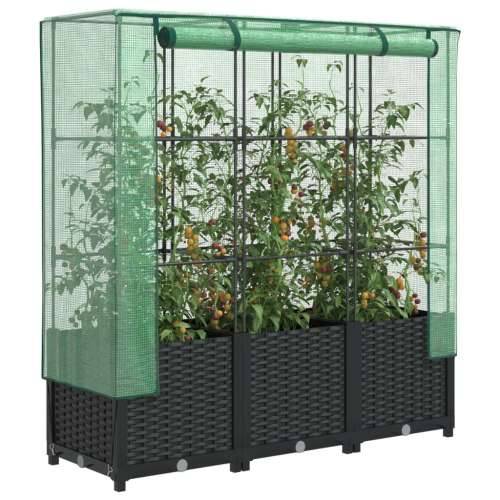 Povišena gredica s pokrovom za staklenik 120 x 40 x 138 cm - Crna 120 x 40 x 138 cm 1 Cijena