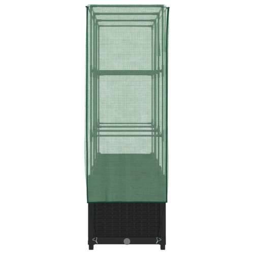 Povišena gredica s pokrovom za staklenik 120 x 40 x 138 cm - Crna 120 x 40 x 138 cm 1 Cijena