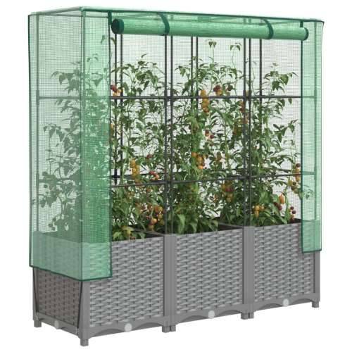 Povišena gredica s pokrovom za staklenik 120 x 40 x 138 cm - Svjetlosiva 120 x 40 x 138 cm 1 Cijena