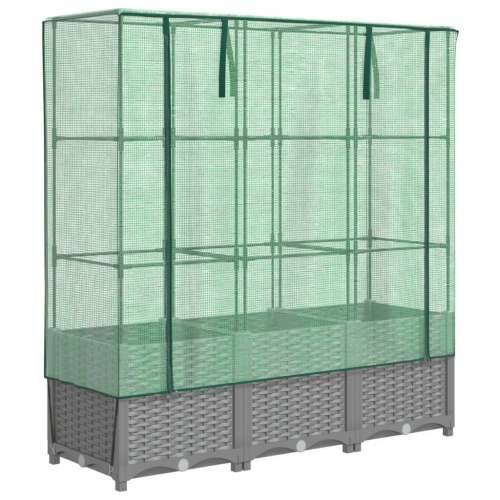 Povišena gredica s pokrovom za staklenik 120 x 40 x 138 cm - Svjetlosiva 120 x 40 x 138 cm 1 Cijena