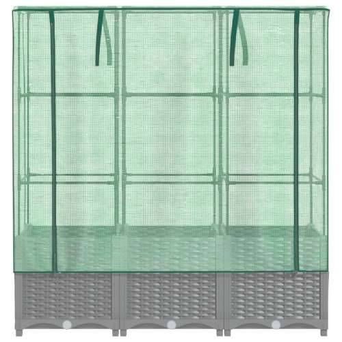 Povišena gredica s pokrovom za staklenik 120 x 40 x 138 cm - Svjetlosiva 120 x 40 x 138 cm 1 Cijena