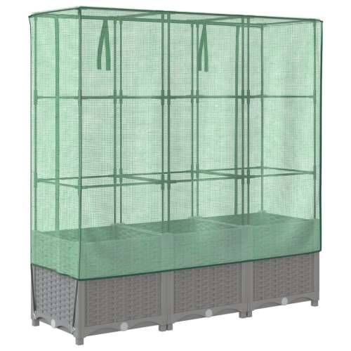 Povišena gredica s pokrovom za staklenik 120 x 40 x 138 cm - Svjetlosiva 120 x 40 x 138 cm 1 Cijena