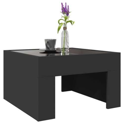 Stolić za kavu s beskonačnim LED svjetlima crni 50x50x30 cm - Crna 1 50 cm Cijena
