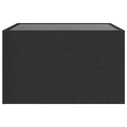 Stolić za kavu s beskonačnim LED svjetlima crni 50x50x30 cm - Crna 1 50 cm Cijena