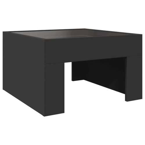 Stolić za kavu s beskonačnim LED svjetlima crni 50x50x30 cm - Crna 1 50 cm Cijena