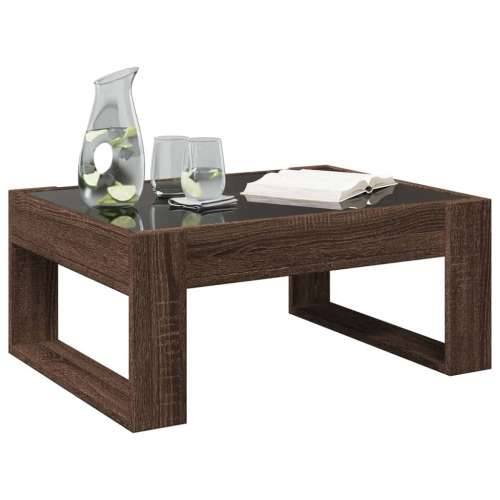 Stolić s beskonačnim LED svjetlima boja hrasta 70x53x30 cm - Smeđi hrast 1 70 cm Cijena