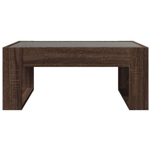 Stolić s beskonačnim LED svjetlima boja hrasta 70x53x30 cm - Smeđi hrast 1 70 cm Cijena