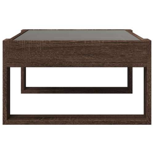 Stolić s beskonačnim LED svjetlima boja hrasta 70x53x30 cm - Smeđi hrast 1 70 cm Cijena