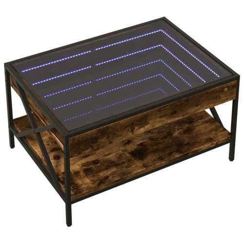 Stolić s beskonačnim LED svjetlima boja hrasta 70x50x38 cm - Dimljeni hrast 70 x 50 x 38 cm 1 Cijena